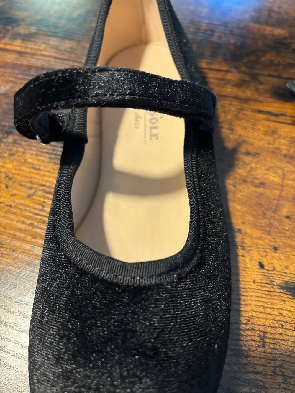 Black Mary Jane Flats Girls 3.5 NWOT Fever Sole